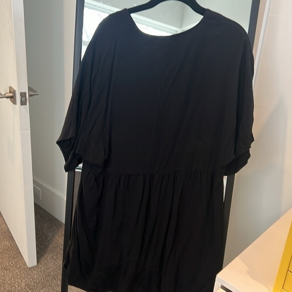 ASOS V Neck Smock Button Through Mini Dress - Picture 3 of 5